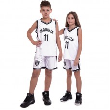Форма баскетбольна дитяча PlayGame NBA Brooklyn M (8-10 років) 130-140см, білий-чорний, код: 3578_MWBK-S52