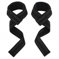 Лямки для тяги Ezous Lifting Straps 580x38 мм, 2шт, чорний-сірий, код: B-04