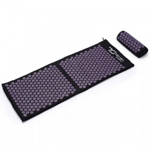 Килимок акупунктурний 7Sports Premium+ з подушкою 130x50см, чорно-фіолетовий, код: MTA-1 BLACK-PURPLE