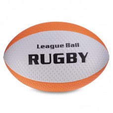 М"яч для регбі PlayGame Rugby Liga ball №9 білий-помаранчевий, код: RG-0391_WOR-S52
