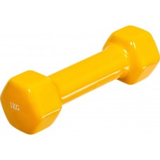 Гантель аеробна вінілова Fitnessport VDD-01-1кг, 1x1 кг, жовтий, код: 10171-AX