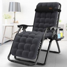 Розкладне крісло шезлонг садовий Zero Gravity WCG R-03 + матрац, чорний, код: R-03-IF