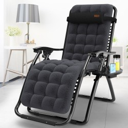 Розкладне крісло шезлонг садовий Zero Gravity WCG R-03 + матрац, чорний, код: R-03-IF