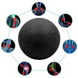 Масажний м"ячик EasyFit TPR 6 см чорний, код: EF-1061-B