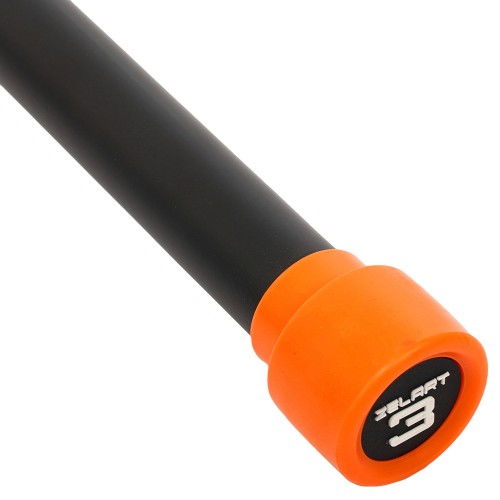 Бодібар Zelart Body Bar 3 кг, чорний-помаранчевий, код: FI-4776-3