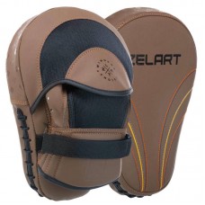 Лапа вигнута для боксу та єдиноборств Zelart 190x50x260 мм, 2шт, коричневий-чорний, код: BO-3875_BR