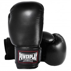 Боксерські рукавиці PowerPlay Classic 18 унцій, чорний, код: PP_3004_18oz_Black