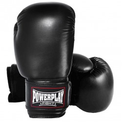 Боксерські рукавиці PowerPlay Classic 18 унцій, чорний, код: PP_3004_18oz_Black