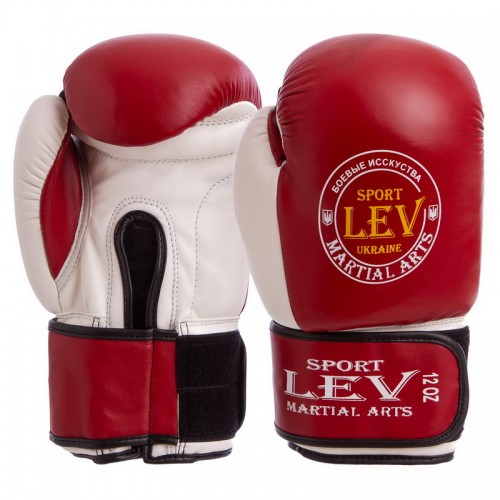 Рукавички боксерські Lev 12 унцій, червоний, код: LV-4281_12R