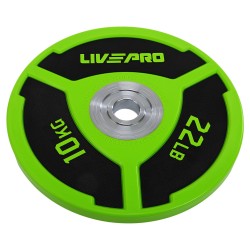 Бамперний диск поліуретановий LiveUp ø50.5мм, 10кг, зелений-чорний, код: LP8027-10