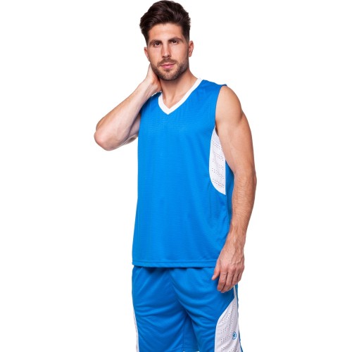 Форма баскетбольна чоловіча PlayGame Lingo Star 2XL (ріст 170-175), блакитний-білий, код: LD-8093_2XLNW