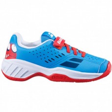 Кросівки для тенісу дитячі Babolat Pulsion all court kid tomato red/blue aster, розмір 32, синій, код: 3324921767680