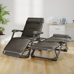 Розкладне крісло шезлонг садовий із подушкою WCG 1780х660х980 мм, код: FCB-S06PС-IF