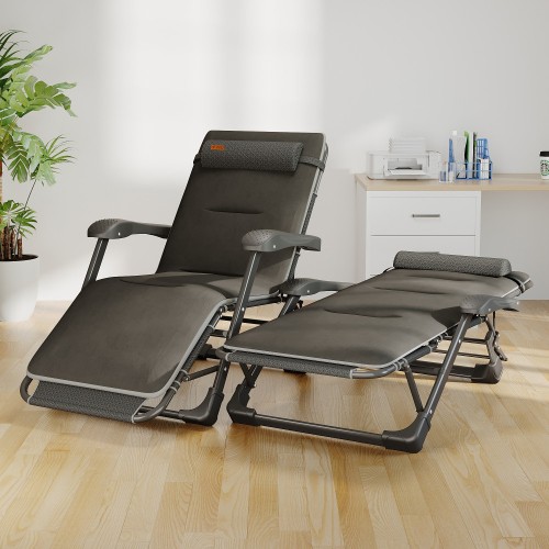 Розкладне крісло шезлонг садовий із подушкою WCG 1780х660х980 мм, код: FCB-S06PС-IF