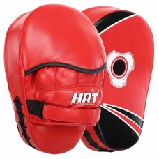 Лапа вигнута для боксу та єдиноборств Hard Touch 190x50x250 мм, 2шт, червоний-чорний, код: BO-4251_R