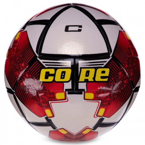 М"яч футбольний Habryd Shiny Core Fighter №5 PU білий-чорний-червоний, код: FB-3136_BKR-S52