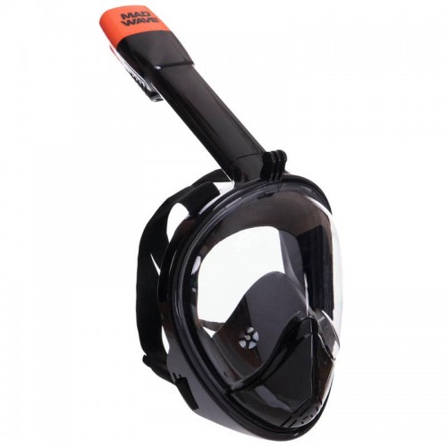 Маска повнолицьова для підводного плавання та снорклінгу MadWave Full-Face S-M, чорний, код: M061907_SM Маска повнолицьова для підводного плавання та снорклінгу MadWave Full-Face S-M, чорний, код: M061907_SM