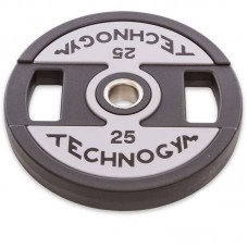 Диски поліуретанові Technogym з хватом і металевою втулкою 25кг (d-51мм), код: TG-1837-25-S52