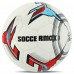 М"яч футбольний Soccermax Crystal №5 PU, білий-червоний-блакитний, код: FB-8073-S52