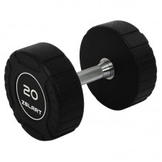 Гантель цільна професійна CPU покриття Zelart 1х20кг, чорний, код: TA-3111-20