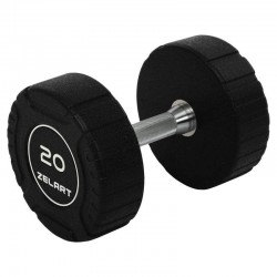 Гантель цільна професійна CPU покриття Zelart 1х20кг, чорний, код: TA-3111-20