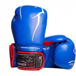 Боксерські рукавиці PowerPlay Blue 10oz, код: PP_3018_10oz_Blue
