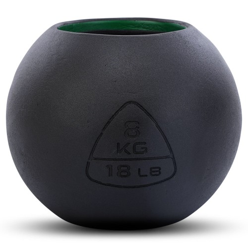 Гиря-дзвін чавунна пофарбована Ball Bell LiveUp 8кг, чорний, код: LP8047-18LB-S52 Гиря-дзвін чавунна пофарбована Ball Bell LiveUp 8кг, чорний, код: LP8047-18LB-S52