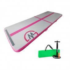 Надувний гімнастичний мат Master 3000x1000х100 мм, рожево-білий, код: 8592833008046-IN Надувний гімнастичний мат Master 3000x1000х100 мм, рожево-білий, код: 8592833008046-IN