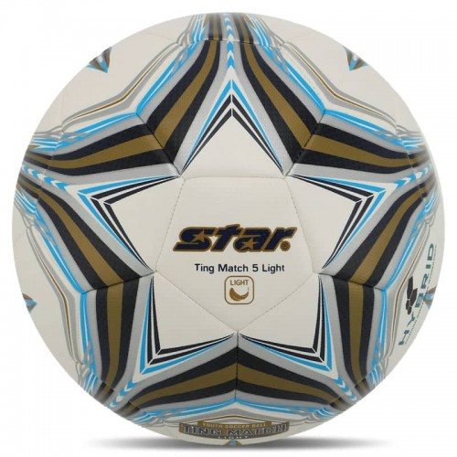 М"яч футбольний Star Ting Match 5 Light Hybrid №5 PU, білий-синій, код: SB3145L-S52 М"яч футбольний Star Ting Match 5 Light Hybrid №5 PU, білий-синій, код: SB3145L-S52