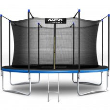 Батут Neo-Sport з внутрішньою сіткою 12 футів 374 см чорно-синій, код: NS-12W241-IN