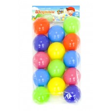 Кульки пластикові Toys 60 мм, 14 шт, різнокольоровий, код: 35395-T