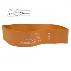 Фітнес-гумка PowerPlay Level 1 600х60х0.6 мм 5 кг, помаранчева, код: PP_4140_Orange