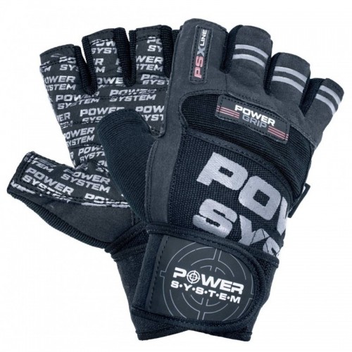 Рукавички для фітнесу Power System Power Grip M Black, код: PS-2800_M_Black