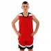 Форма баскетбольна майка та шорти Lidong 3XL, червоний-чорний, код: L050_3XLR