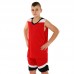 Форма баскетбольна майка та шорти Lidong 3XL, червоний-чорний, код: L050_3XLR