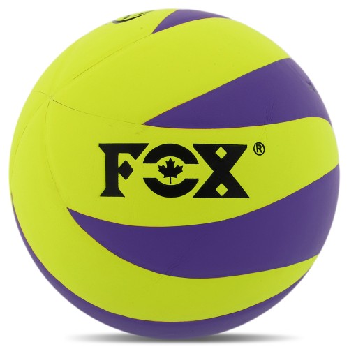 М"яч волейбольний Fox №5 PU клеєний, лимонний-фіолетовий, код: 2018-2024-S52 М"яч волейбольний Fox №5 PU клеєний, лимонний-фіолетовий, код: 2018-2024-S52