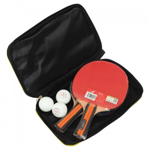 Набір для настільного тенісу Jinshuangbei 1 star 2 ракетки 3 м'ячі чохол, код: 1002 Набір для настільного тенісу Jinshuangbei 1 star 2 ракетки 3 м'ячі чохол, код: 1002