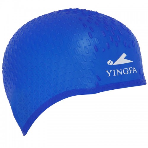 Шапочка для плавання на довгі коси Yingfa, синій, код: C0061_BL