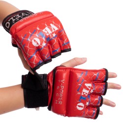 Рукавички для змішаних єдиноборств MMA Velo XL червоний, код: ULI-4032_XLR