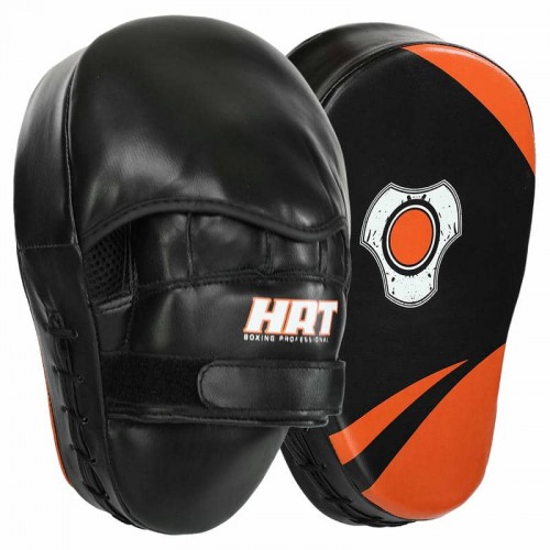 Лапа вигнута для боксу та єдиноборств Hard Touch 190x50x250 мм, 2шт, чорний-помаранчевий, код: BO-4251_BKOR