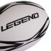 М"яч для регбі гумовий Legend №4 білий-чорний, код: R-3298-S52