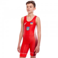 Трико для боротьби PlayGame Ukraine 4XS, червоний, код: JY-6602_4XSR Трико для боротьби PlayGame Ukraine 4XS, червоний, код: JY-6602_4XSR