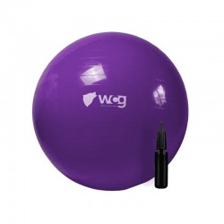 М"яч для фітнесу (фітбол) WCG Anti-Burst + насос 650 мм, фіолетовий, код: W-000-65-P-IF