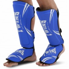Захист гомілки та стопи для єдиноборств Twins, розмір S, синій, код: BO-7971_SBL Захист гомілки та стопи для єдиноборств Twins, розмір S, синій, код: BO-7971_SBL