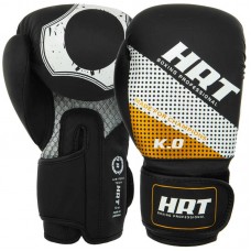 Боксерські рукавиці Hard Touch 10 унцій, чорний-золотий, код: BO-8469_10BKGO