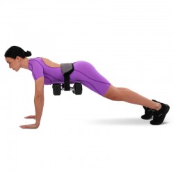 Пояс тренажер для сідничного містка регульований ваговий пояс Ezous Portable Hip Thrust Strap сірий-чорний, код: L-04