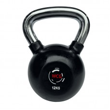 Гиря прогумована з хромованою ручкою WCG 12 кг, код: KPR-12-IF Гиря прогумована з хромованою ручкою WCG 12 кг, код: KPR-12-IF