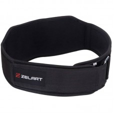 Пояс атлетичний посилений регульований Zelart L чорний, код: SB-165428_L-S52