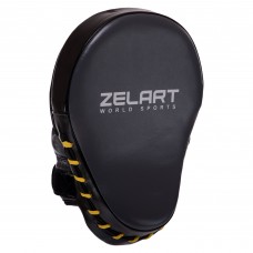 Лапа Вигнута для боксу та єдиноборств Zelart 25x18x8см, 1шт, чорний-жовтий, код: BO-7254_BKY