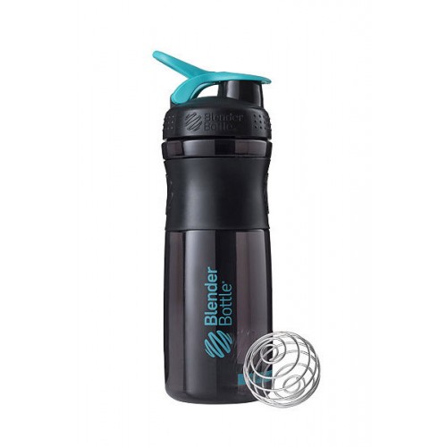 Шейкер спортивний (пляшка) BlenderBottle SportMixer 28oz/820ml Black/Teal (Original), код: SM 28oz Black/Teal